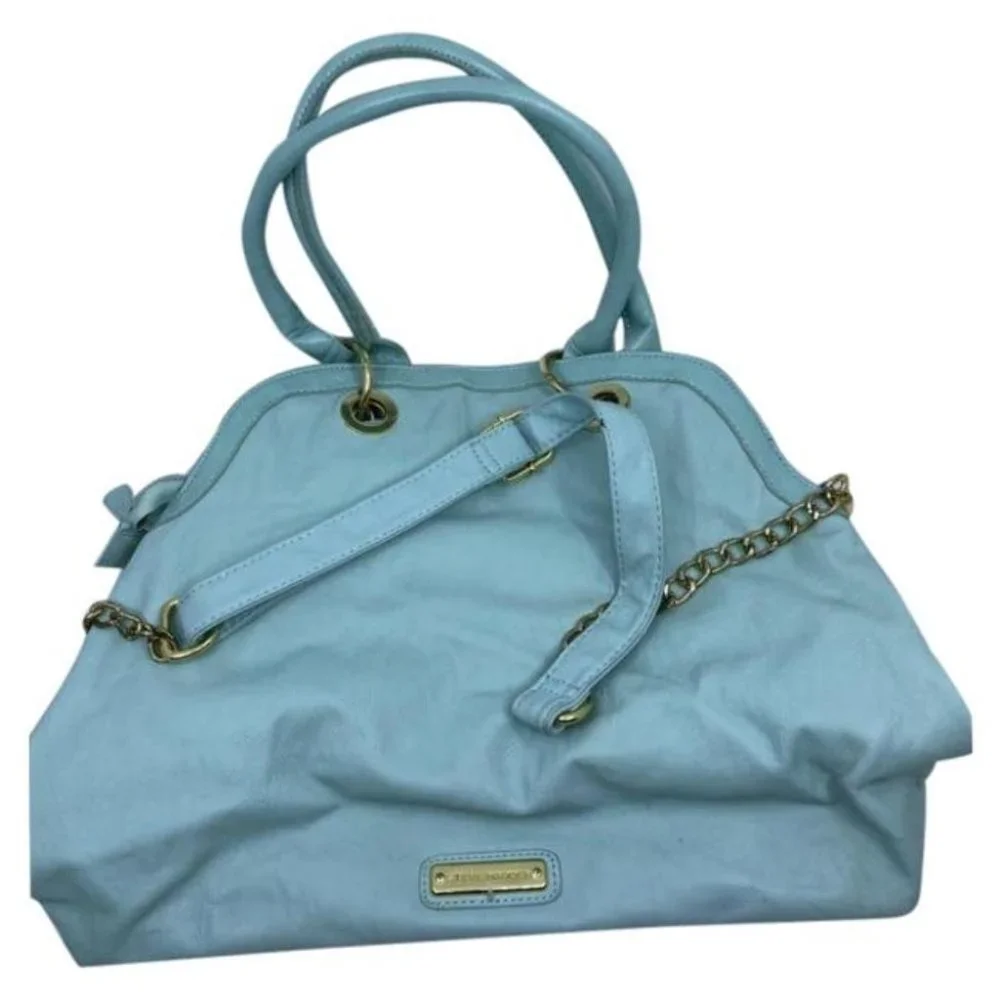 Steve Madden Aqua Blue Faux Leather Crossbody Bag